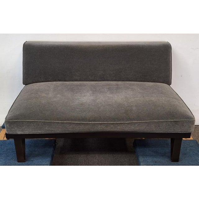 Bespoke Upholstered Armless Mohair Sofas (Set of 2) For Sale In Los Angeles - Image 6 of 14