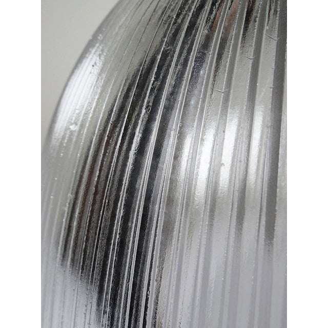 Metal Industrial Pendant Light in Prismatic Glass, 1998 For Sale - Image 7 of 11