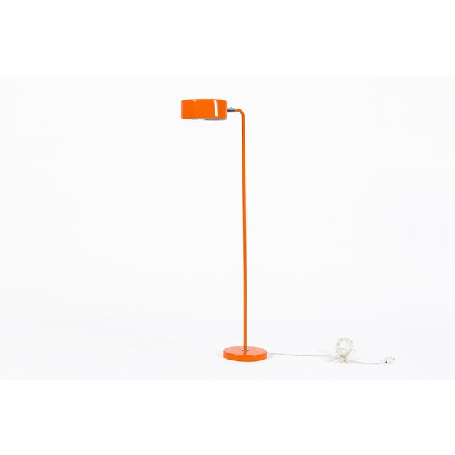 Mid-Century Modern Vintage Mid-Century Modern Orange Floor Lamp by Ateljé Lyktan, Sweden, 1970s For Sale - Image 3 of 14
