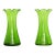 English 19th Century Pair of Large Green Bulb Vases For Sale