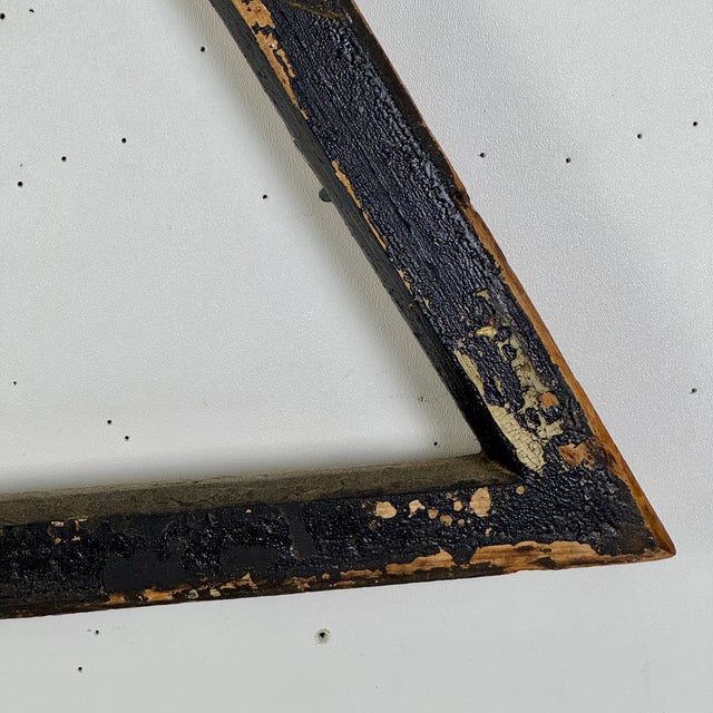Vintage Architectural Salvage Wood Triangular Honeycomb Decorative Window Frame For Sale In New York - Image 6 of 9