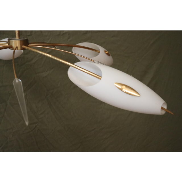 Chandelier in the style of Lunel, 1960s For Sale - Image 6 of 12