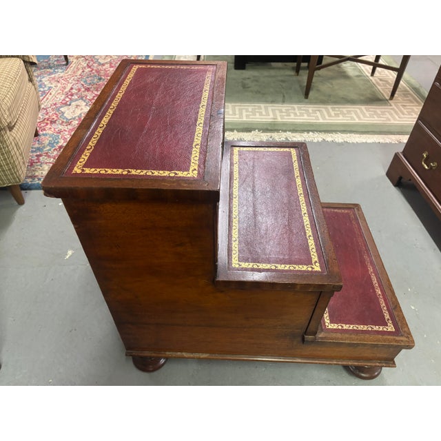 An unusually large set of English Regency Mahogany Bed Steps, dating from 1820-30. These were often also made as library...