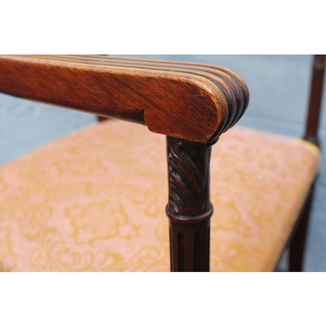 Gold Vintage Traditional Style Side Chair Pink/ Yellow/ Gold VTextile For Sale - Image 8 of 13