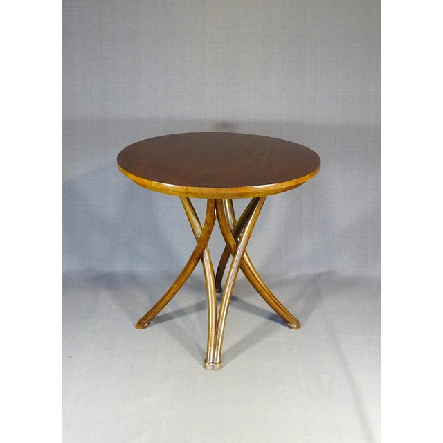 Tan Table with Walnut Top by Michael Thonet for Gebrüder Thonet, 1895 For Sale - Image 8 of 13