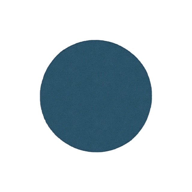 Dark Blue Circle Plain Rug from Marqqa For Sale