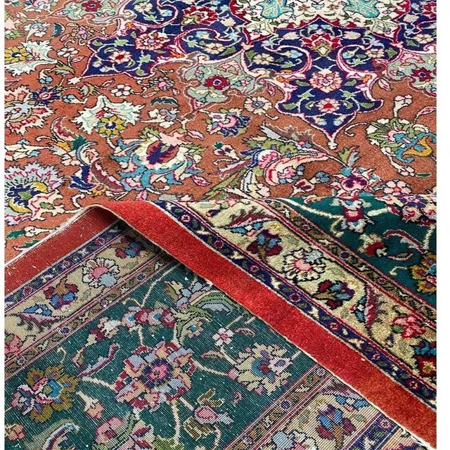 Traditional 1960s Old Persian Tabriz Area Rug 10’0″ X 12’7″ For Sale - Image 3 of 10