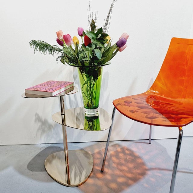 Metal Italian Brass Yori Side Table from Désirée, 1980s For Sale - Image 7 of 11