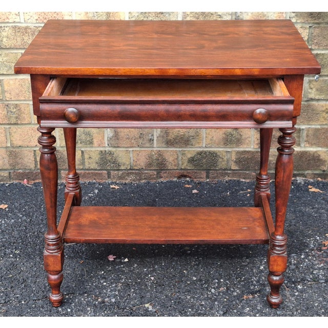 Wood Early 18th Century Late Federal Style Mahogany Two-Tier Side Table For Sale - Image 7 of 11