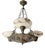 Antique Renaissance Revival Bronze and Alabaster Chandelier with Serpent Details, 1900 For Sale