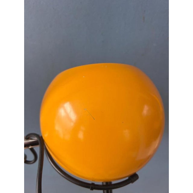 Vintage Yellow Arc Eyeball Wall Lamp by Herda For Sale - Image 12 of 13