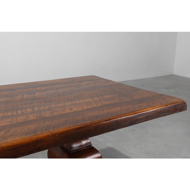 French Provincial Oak Monastery Dining Table For Sale - Image 4 of 13
