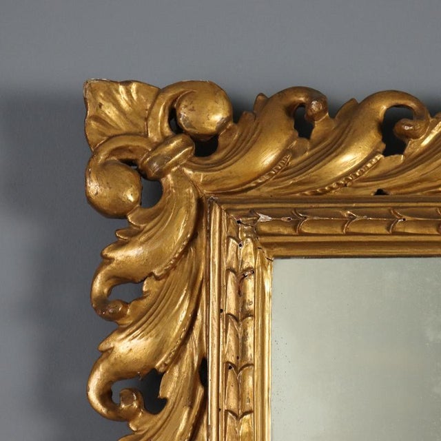 Mirror in Carved and Gilded Wood For Sale - Image 4 of 10