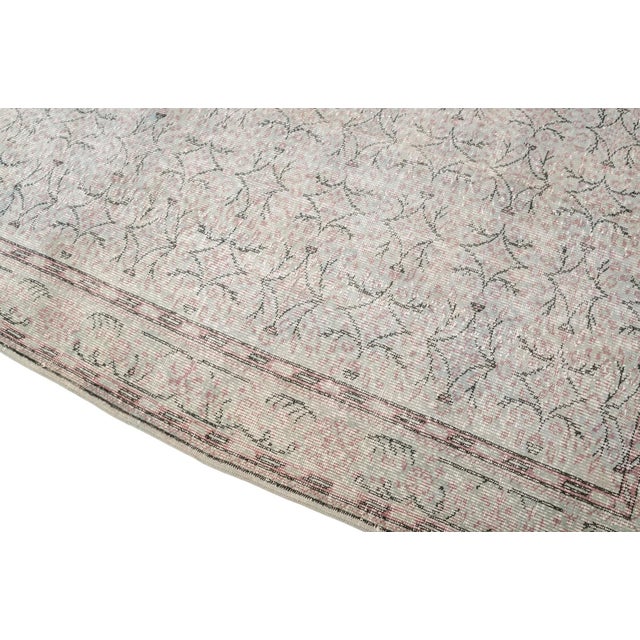 1960s Mid 20th Century Grey Anatolian Wool Tribal Carpet For Sale - Image 5 of 7