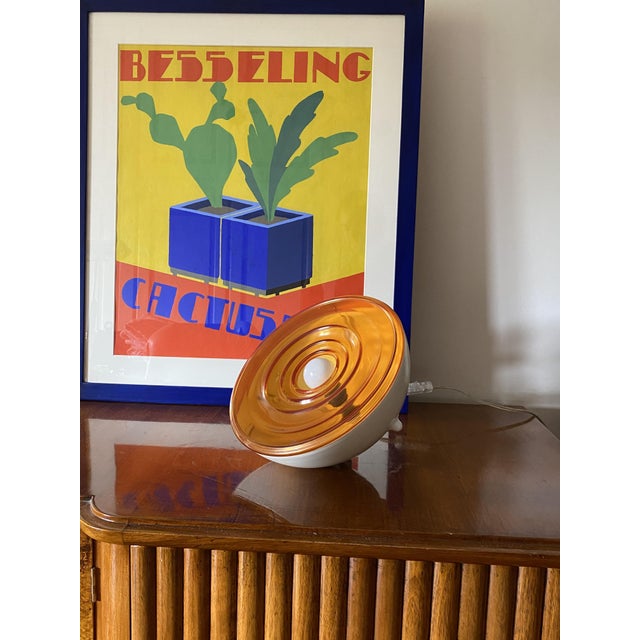 Space Age Orange Glass Table Lamp, France, 1970s For Sale - Image 15 of 18