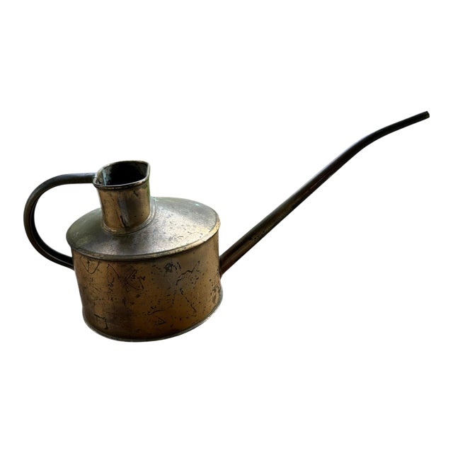 Vintage Haws Elliott Brass Watering Can – Long Spout English Planter For Sale