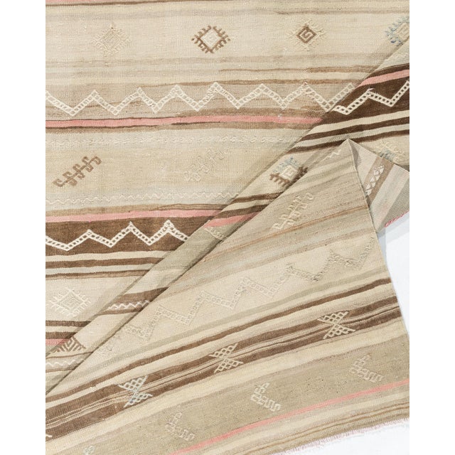 Tan Vintage Circa Camel Turkish Kilim Rug Runner, 5ft 5in X 9ft 4in For Sale - Image 8 of 11