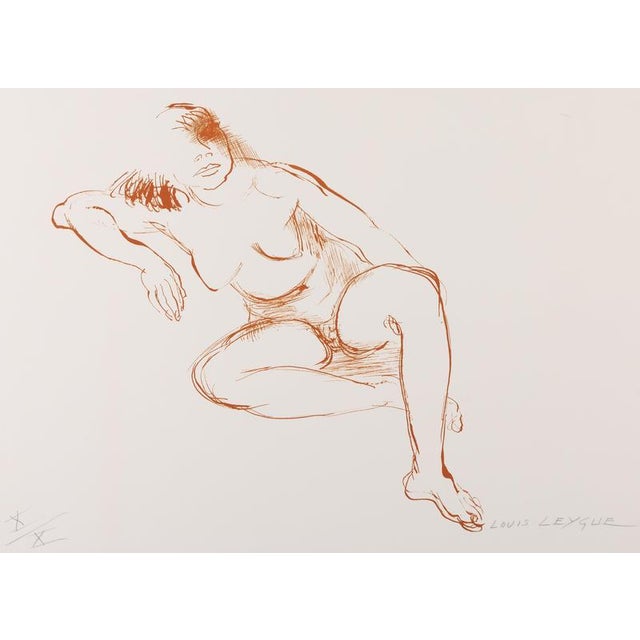 Louis Leygue (1905-1992) Seated Nude Original color lithograph Signed in pencil Limited edition of 10 (this is number 10)...