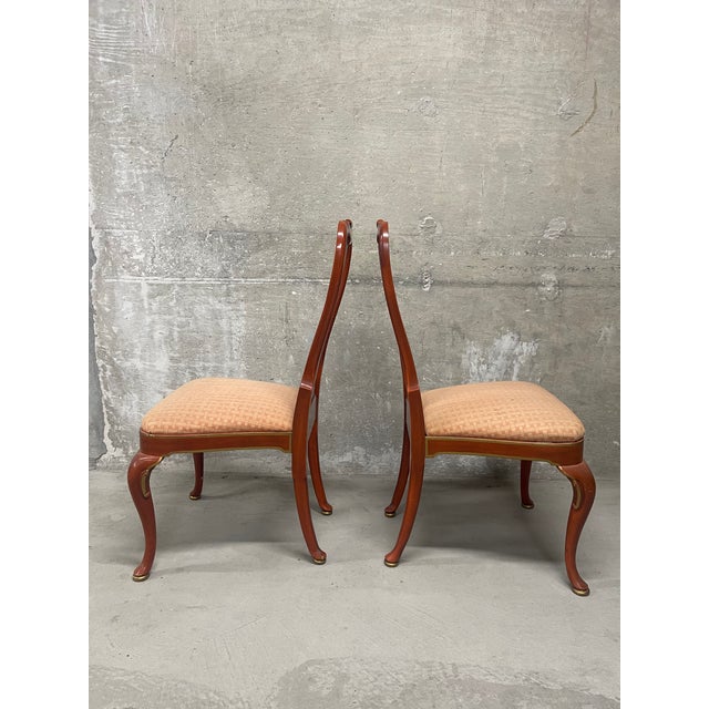 Pair of 1980s Queen Anne Style Side or Dining Chairs For Sale - Image 10 of 11