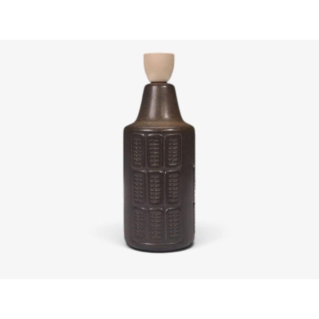 1960s Søholm Stentøj, Table Lamp, Brown Glazed Stoneware, Denmark, 1960s For Sale - Image 5 of 10