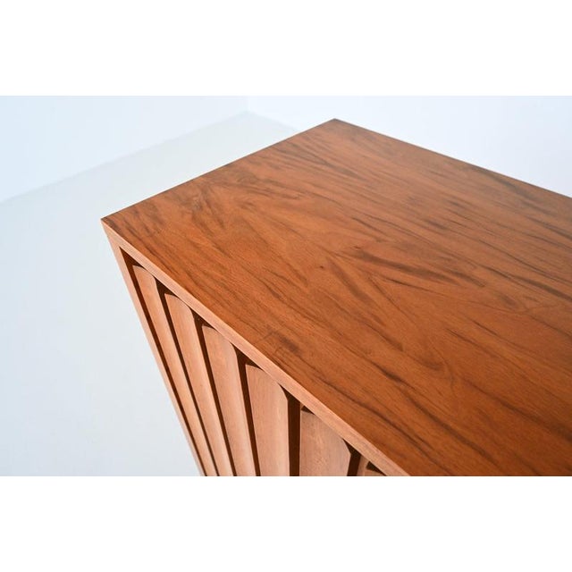 Symmetric Highboard in Walnut by Leo Bub for Bub Wertmöbel, Germany, 1960 For Sale - Image 13 of 18