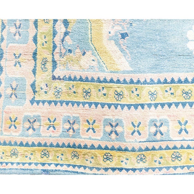 Beige Cotton Agra Rug For Sale - Image 8 of 11