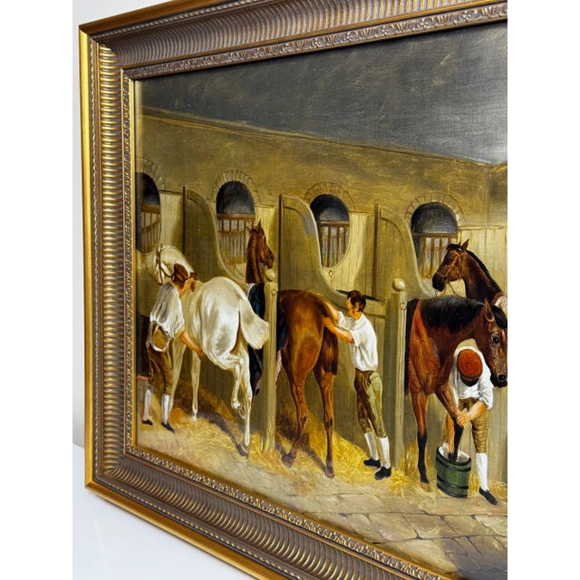 Victorian Equestrian Oil Painting the Hunting Stud – After John Frederick Herring SNR English School For Sale - Image 4 of 18