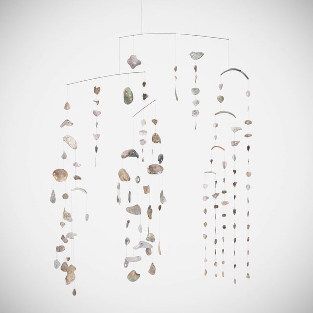 Otto Natzler Mobile 1964 abalone shell, aluminum, thread 50 h × 40 w × 12 d in (127 × 102 × 30 cm) The shell fragments...