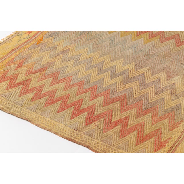 1960s 1960s Handmade Mid-Century Ethnic Rug For Sale - Image 5 of 10