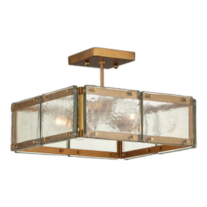 Currey & Company Countervail Square Semi-Flush Mount