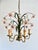 Italian Pink Glass Floral Chandelier with Gilt Tole Leaves from Banci Firenze, 1970s For Sale - Image 16 of 16