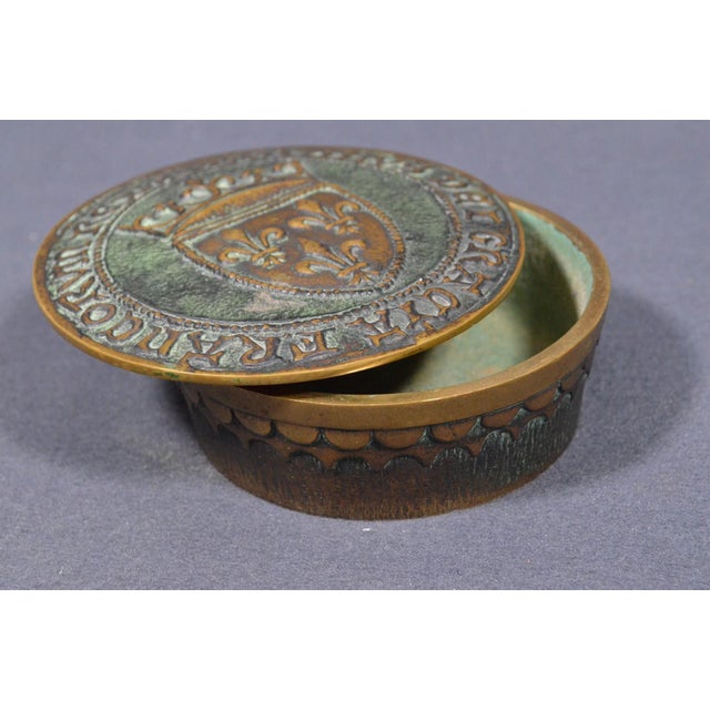 Max Le Verrier French Art Deco Bronze “Écu D’Or” Lidded Box, Circa 1930 For Sale - Image 14 of 14