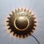 Mid-Century Modern Spanish Metal Gold Leaf Sunburst Ceiling Fixture, 1960s For Sale - Image 3 of 8