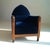 Dutch Art Deco Amsterdam School Armchair in Midnight Blue Velvet, 1920s For Sale - Image 13 of 18