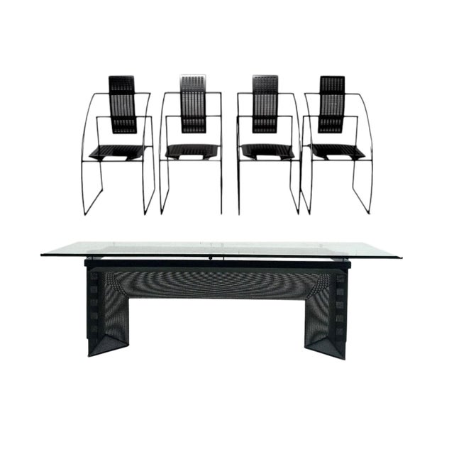 Vintage Dining Table and Chairs by Mario Botta for Alias, 1985, Set of 5 For Sale - Image 10 of 10