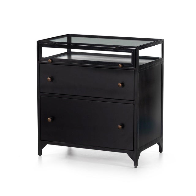 2020s Four Hands Shadow Box Nightstand - Black For Sale - Image 5 of 12