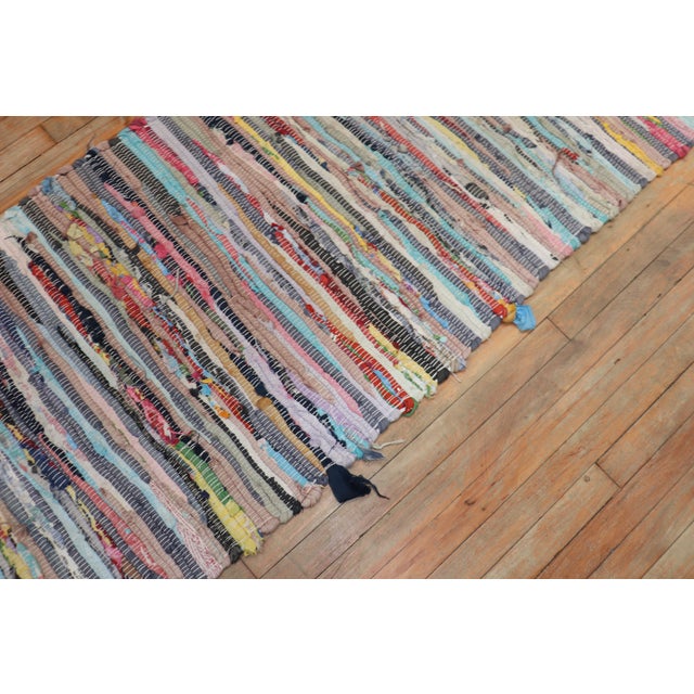 Textile 1970s Colorful American Braid Runner - 2'6" x 9'1" For Sale - Image 7 of 18