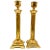 Vintage Pair of Neoclassical Style Taper Candlestick Holders Brass Square Base For Sale - Image 9 of 12