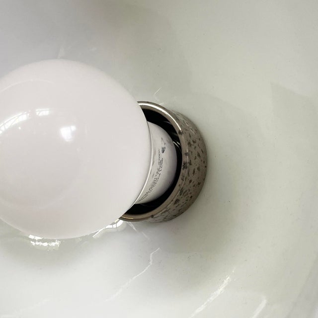 White Italian Modern Velella Wall Lamps in Opaline Glass by Achille and Pier Giacomo Castiglioni for Flos, 1970s, Set of 2 For Sale - Image 8 of 15