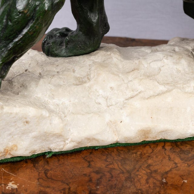 Eugene Cartier, French Art Deco Jaguar, 20th Century, Bronze on Stone Base For Sale - Image 10 of 18