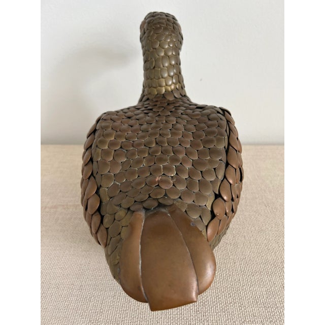 Large Sergio Bustamante Style Vintage Metal Sitting Duck For Sale - Image 10 of 12