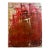 Large 1990s Abstract Expressionist Mixed Media Action Painting on Canvas - 3' X 4' For Sale