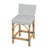 Dark Gray Serienna 24.5 in. Seat Height Rectangular Rattan Low Back Counter Stool, White/Black Dot/ Natural Rattan Frame For Sale - Image 8 of 8