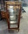 French Grand French-Style Display Vitrine – Rich Wood Finish, Mirrored Interior, Glass Shelves & Ornate Gold Leaf Details For Sale - Image 3 of 3