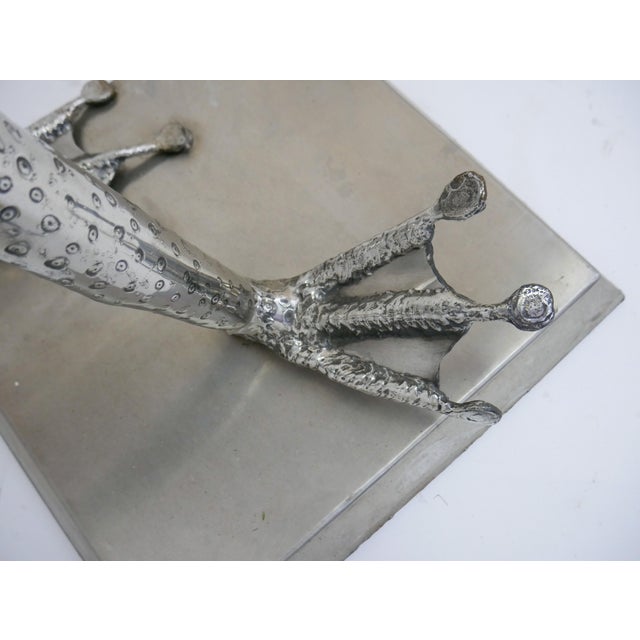 "Frog Violinist" Folk Art Metal Sculpture by James Sauer For Sale - Image 9 of 12