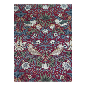 Morris & Co Arthur Sanderson & Sons Strawberry Thief Fabric in Crimson 2 Yards