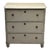 Gustavian, Swedish Commode, Grey Paint Distressed, Brass, Sweden, 1930s For Sale