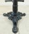 Vintage Mid Century Ornate Black Aluminum Roses Paw Foot Swivel Bar Stool For Sale - Image 9 of 12