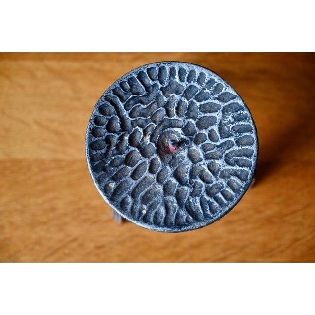 Brutalist Tripod Metal Candleholder, 1970s For Sale - Image 4 of 7