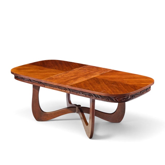 Witco Style Pulaski Oceanic Mid Century Expanding Dining Table With 1 Leaf For Sale - Image 10 of 10